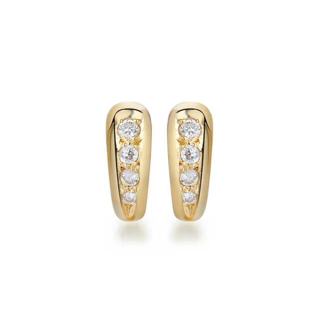 Kolczyki z diamentami 0,40ct z żółtego złota