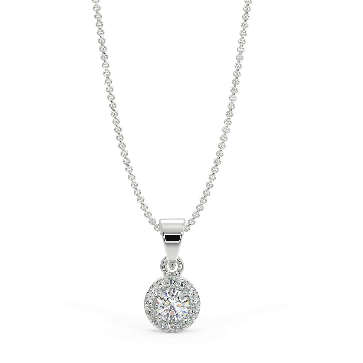 White gold pendant with 0.15 ctw diamonds