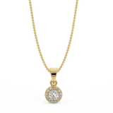 Yellow gold pendant with 0.15 ctw diamonds