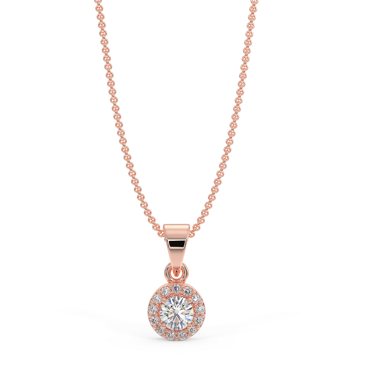 Rose gold pendant with 0.15 ctw diamonds