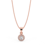 Rose gold pendant with 0.15 ctw diamonds