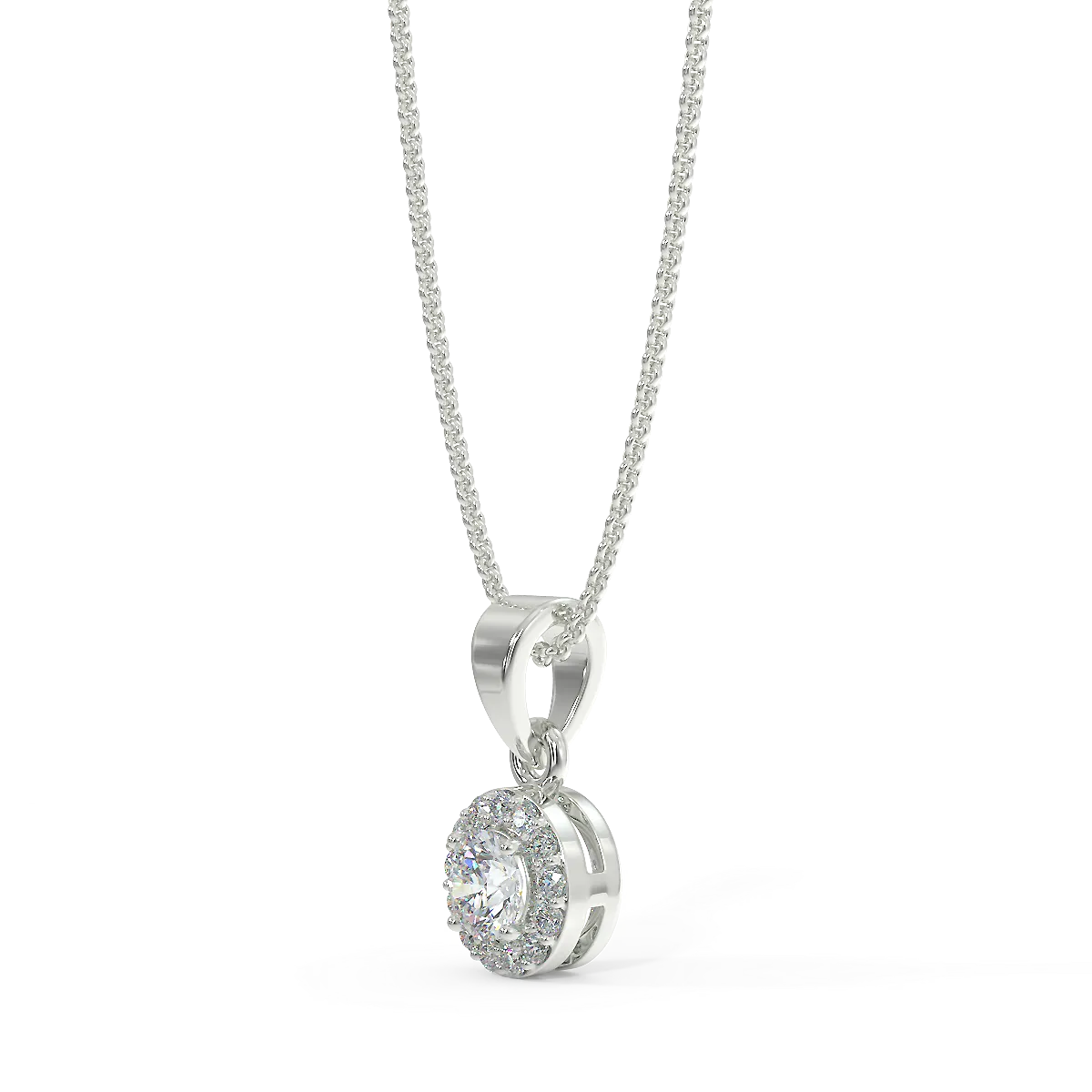 White gold pendant with 0.15 ctw diamonds