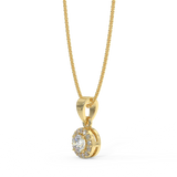 Yellow gold pendant with 0.15 ctw diamonds