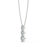 White gold trio pendant with 0.35 ctw diamonds