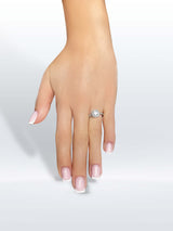 Aurora Cushion Engagement Ring – White Gold, 1.20 ct Diamonds