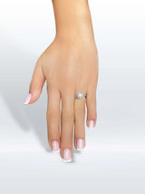 Aurora Cushion Engagement Ring – White Gold, 1.20 ct Diamonds
