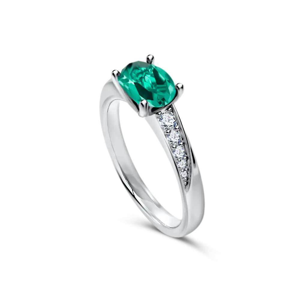 Verde Lumière - Emerald Engagement Ring
