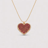 Ruby Heart - zawieszka z rubinami i diamentami