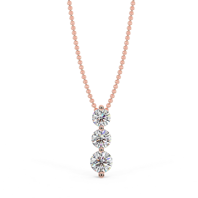 Zawieszka Trio z różowego złota z diamentami 0,35 ctw