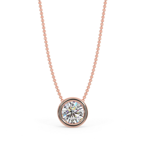 Zawieszka w różowym złocie z diamentem 0,40ct