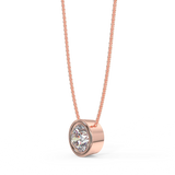 Zawieszka w różowym złocie z diamentem 0,40ct, widok 2