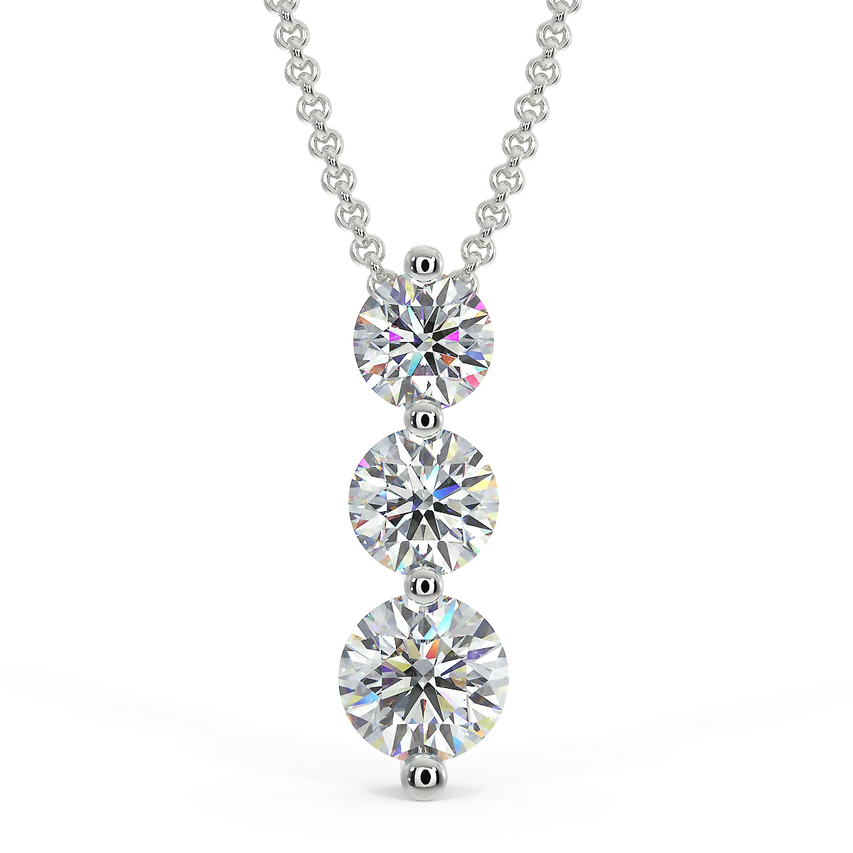 Zawieszka z 3 diamentami 0,35ct w białym złocie