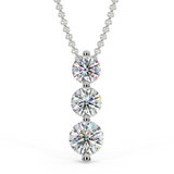 Zawieszka z 3 diamentami 0,35ct w białym złocie