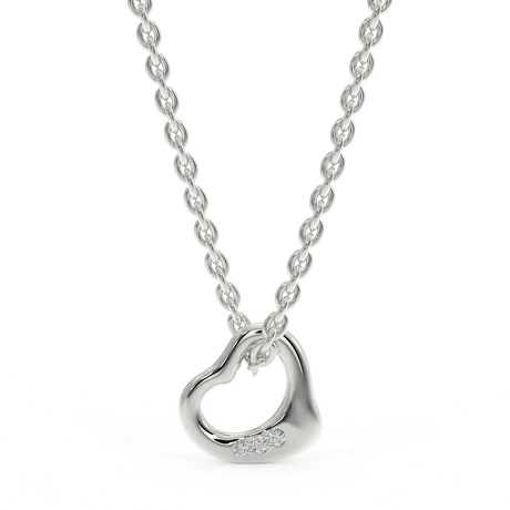 Zawieszka z białego złota z diamencikami