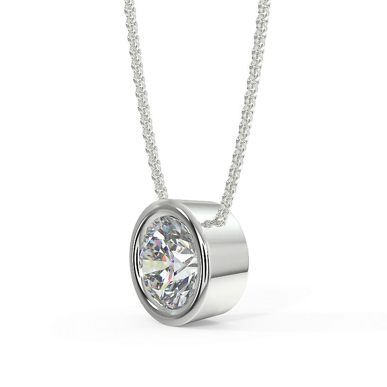 Zawieszka z białego złota z diamentem 0,40ct