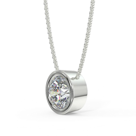 Zawieszka z białego złota z diamentem 0,40ct