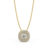 Zawieszka z diamentami w żółtym złocie z podwójną linią diamentów