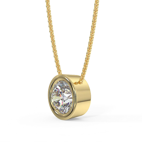 Zawieszka z diamentem 0,40ct w żółtym złcoie