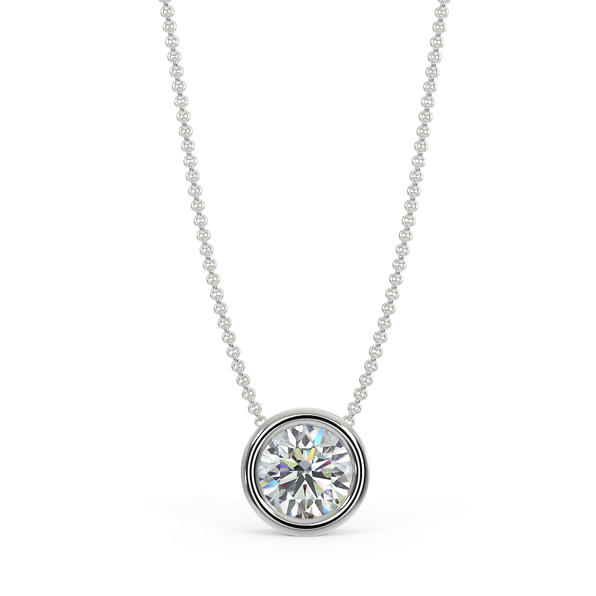 Zawieszka z białego złota z diamentem 0,40ct