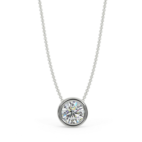Zawieszka z białego złota z diamentem 0,40ct