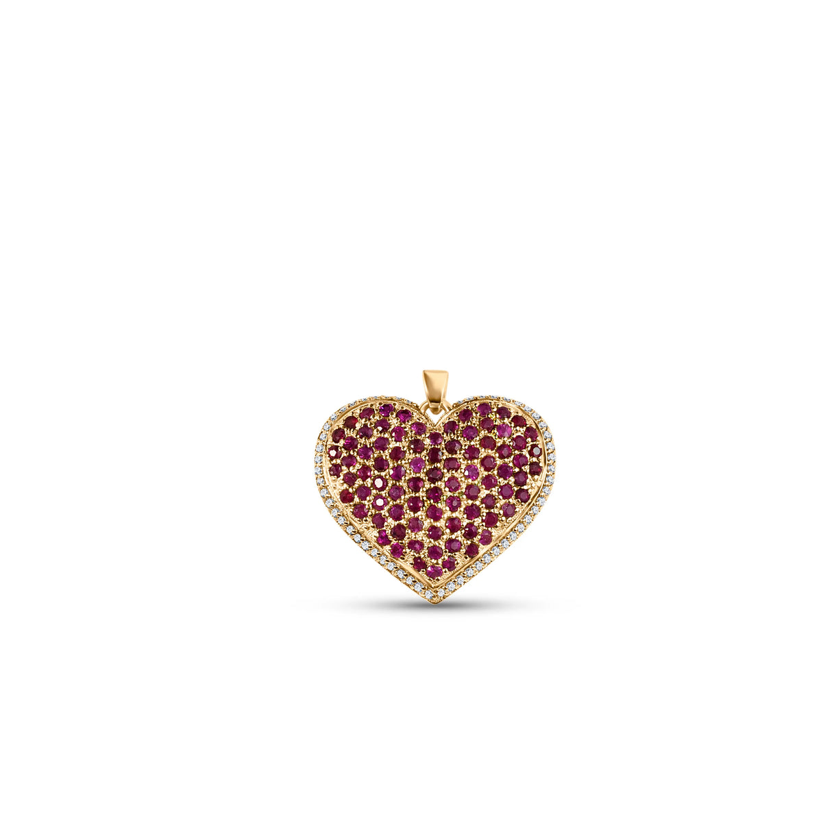 Ruby Heart - zawieszka z rubinami i diamentami